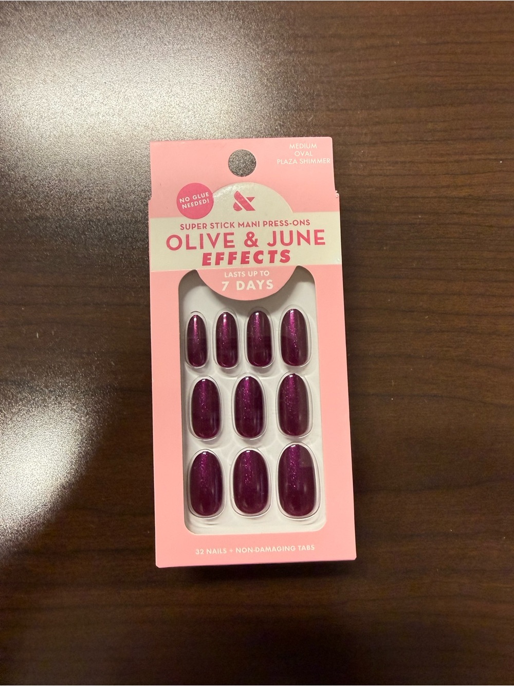 Olive & June Effects Press-On Nails — Shimmer Plum (l92)